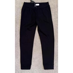 SIX LINCOLN Tech Stretch Athletic Fit Joggers Men XL Black Drawstring Tapered